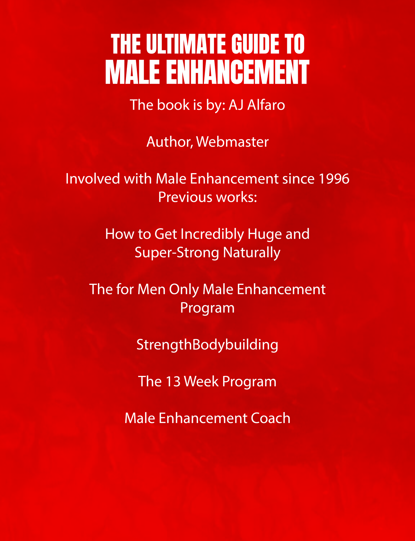 PDF Ebook Ultimate Guide to Male Enhancement
